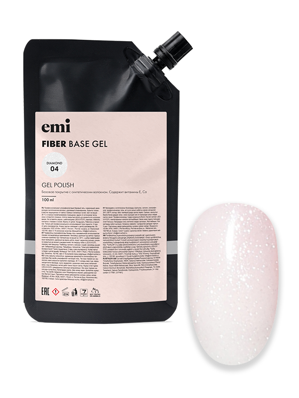 Купить E.MiLac Fiber Base Gel Diamond №4, 100 мл. в официальном магазине EMI с доставкой по России