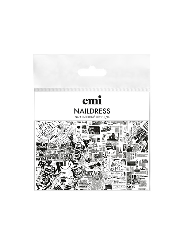 Купить Naildress Slider Design №74 Газетный принт_чб в официальном магазине EMI с доставкой по России